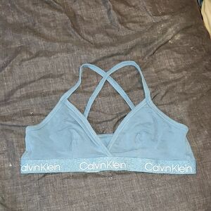 Calvin Klein Teal Cross-Back Bralette